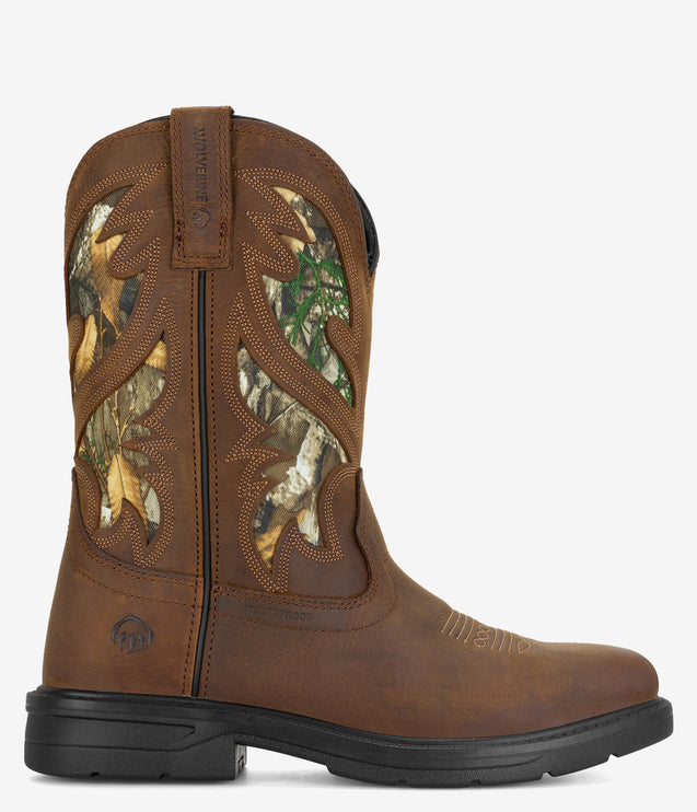 Wolverine Rancher Level Pull-On Steel-Toe Work Wellington - Brown