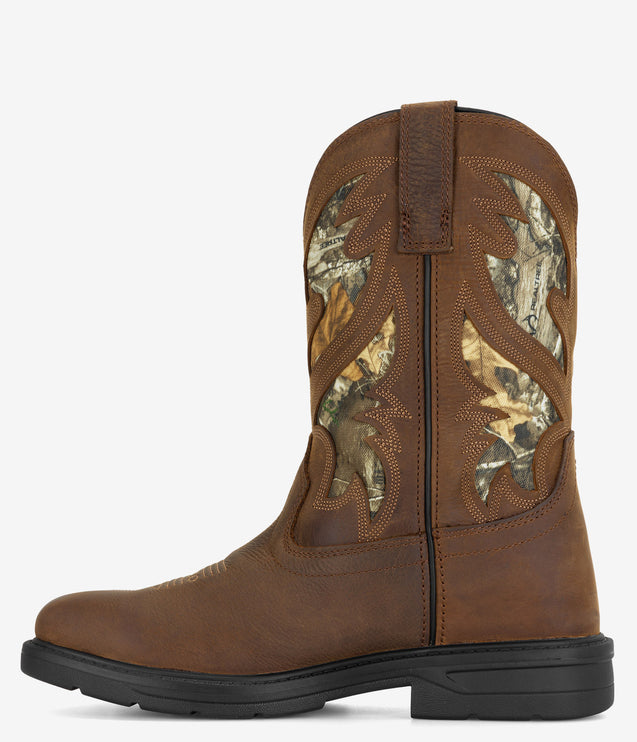 Wolverine Rancher Level Pull-On Steel-Toe Work Wellington - Brown