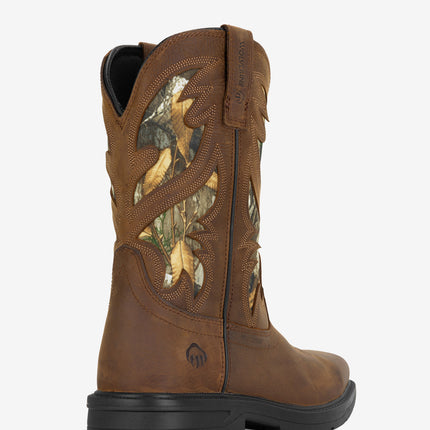 Wolverine Rancher Level Pull-On Steel-Toe Work Wellington - Brown