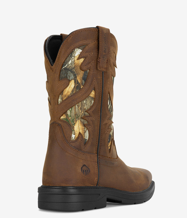 Wolverine Rancher Level Pull-On Steel-Toe Work Wellington - Brown