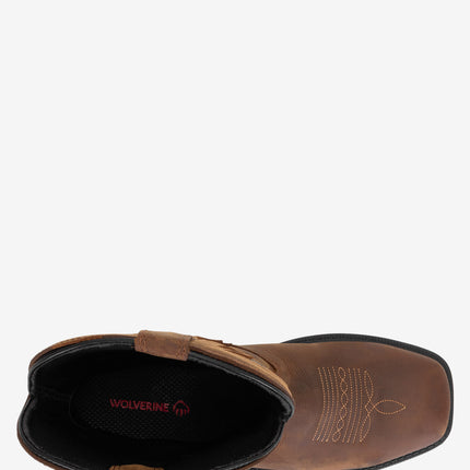 Wolverine Rancher Level Pull-On Steel-Toe Work Wellington - Brown