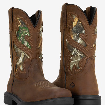 Wolverine Rancher Level Pull-On Steel-Toe Work Wellington - Brown