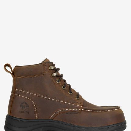 Wolverine Carlsbad 6" Moc-Toe Steel Toe Work Boot - Sudan Brown