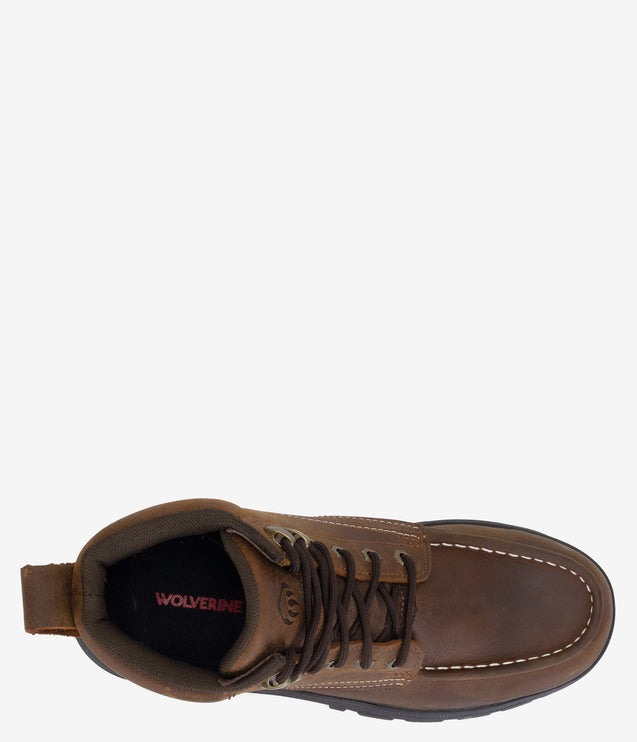 Wolverine Carlsbad 6" Moc-Toe Steel Toe Work Boot - Sudan Brown