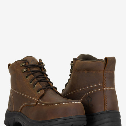 Wolverine Carlsbad 6" Moc-Toe Steel Toe Work Boot - Sudan Brown