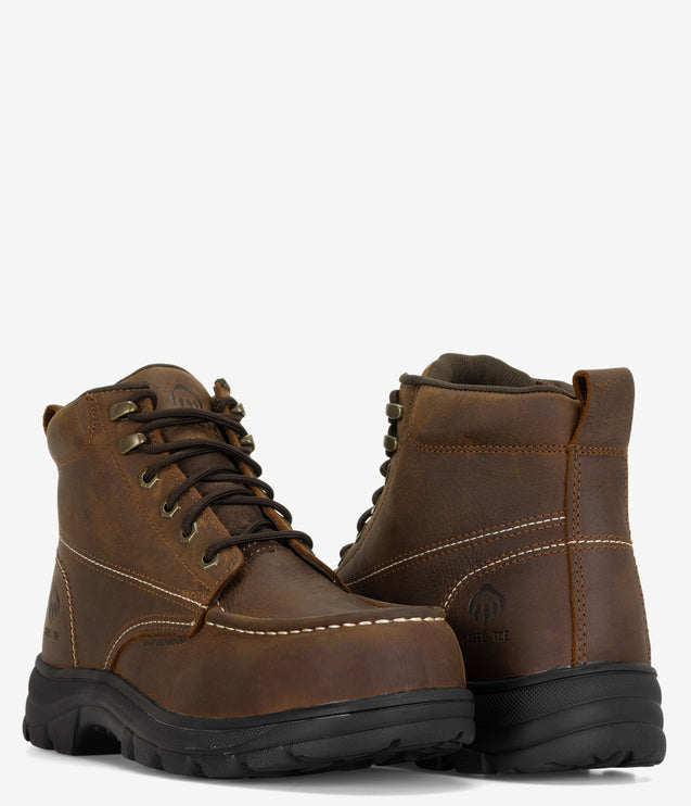 Wolverine Carlsbad 6" Moc-Toe Steel Toe Work Boot - Sudan Brown