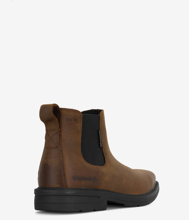 Wolverine Rancher Lever Chelsea Waterproof Work Boot - Brown