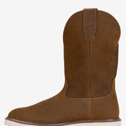Wolverine Bronc Wedge Pull-On Steel Toe Work Wellington - Birch