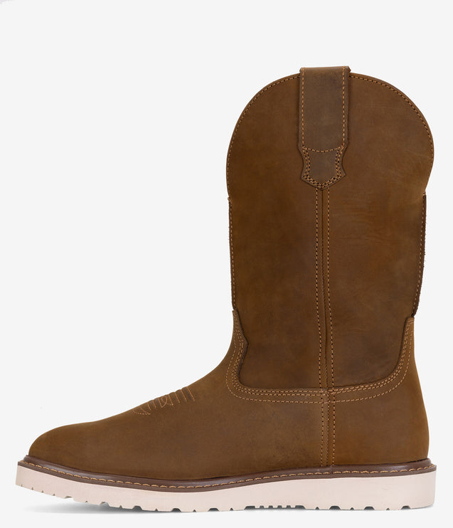 Wolverine Bronc Wedge Pull-On Steel Toe Work Wellington - Birch