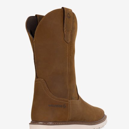 Wolverine Bronc Wedge Pull-On Steel Toe Work Wellington - Birch