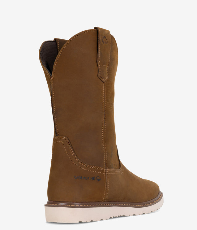 Wolverine Bronc Wedge Pull-On Steel Toe Work Wellington - Birch