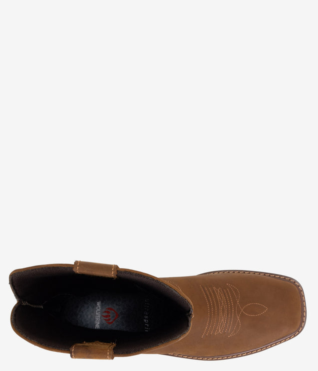 Wolverine Bronc Wedge Pull-On Steel Toe Work Wellington - Birch