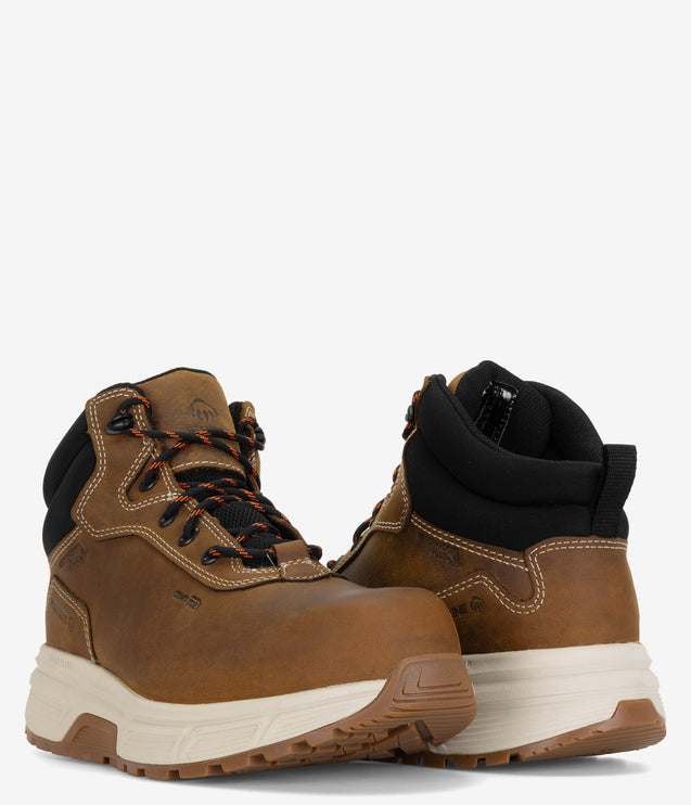 Wolverine Ride Performance Wedge Mid CarbonMax Work Boot  - Cashew
