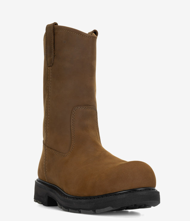 Wolverine 10" Wellington Steel Toe Work Boot - Brown