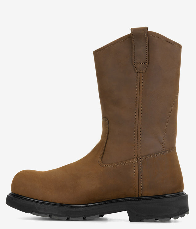 Wolverine 10" Wellington Steel Toe Work Boot - Brown