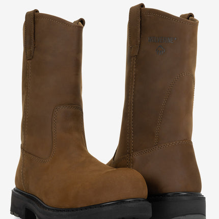Wolverine 10" Wellington Steel Toe Work Boot - Brown