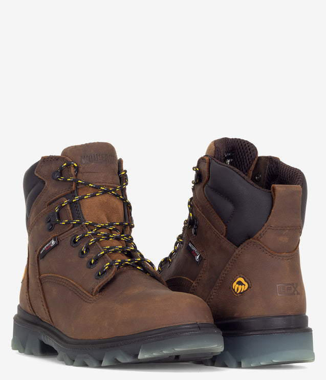 Wolverine I-90 EPX Waterproof 6" Soft Toe Boot - Brown