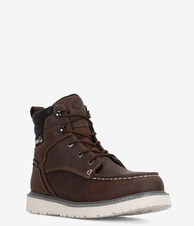 Wolverine Trade Wedge 6" Moc-Toe Waterproof Work Boot - Sudan Brown