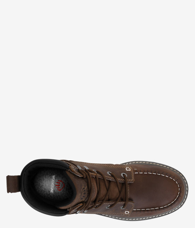 Wolverine Trade Wedge 6" Moc-Toe Waterproof Work Boot - Sudan Brown