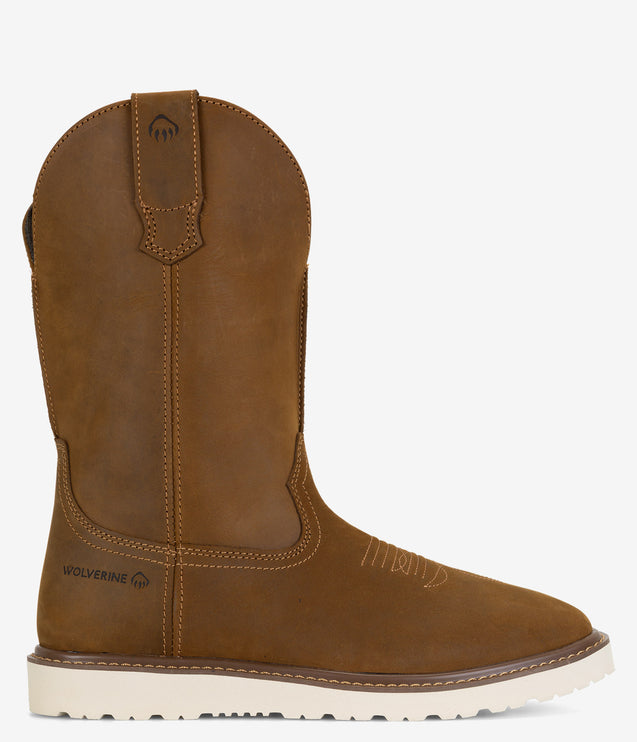 Wolverine Bronc Wedge Pull-On Work Wellington - Birch