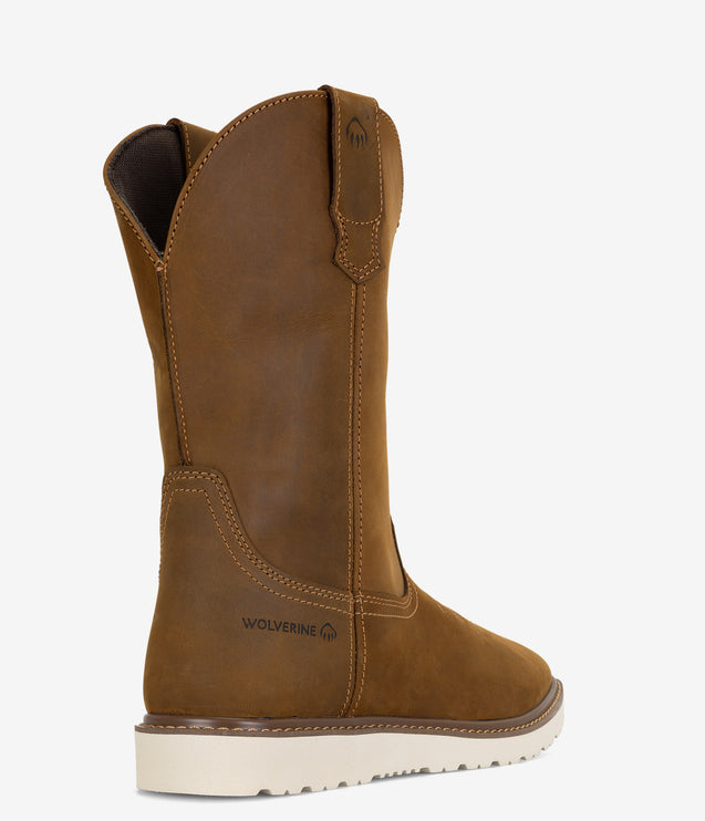 Wolverine Bronc Wedge Pull-On Work Wellington - Birch