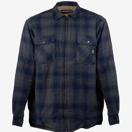 Wolverine Hastings Sherpa Lined Zip Shirt Jacket - True Navy