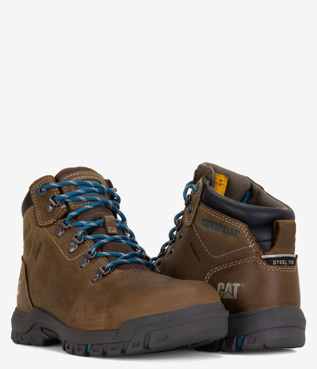 CAT Footwear Mae Steel Toe Waterproof Work Boots - Bayleaf