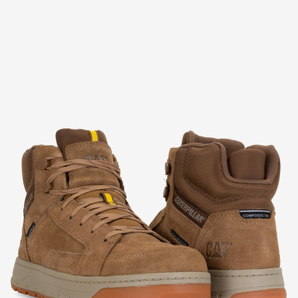 CAT Footwear Streamline Court Mid Composite Toe Work Shoe  - Chipmunk