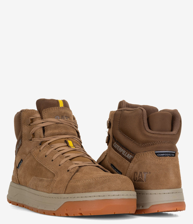 CAT Footwear Streamline Court Mid Composite Toe Work Shoe  - Chipmunk