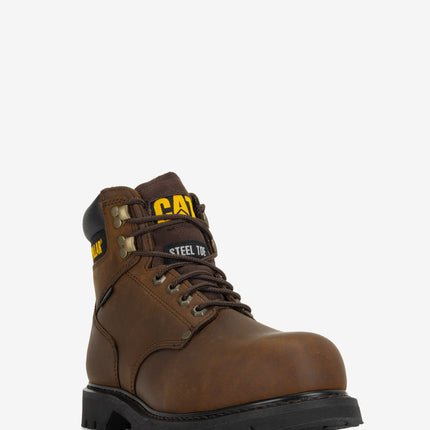 CAT Footwear Second Shift Steel Toe Waterproof Work Boot - Dark Brown