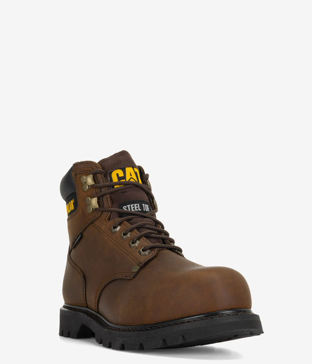 CAT Footwear Second Shift Steel Toe Waterproof Work Boot - Dark Brown