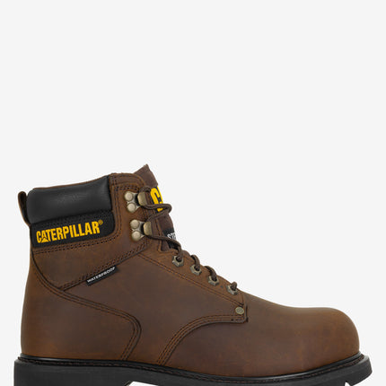 CAT Footwear Second Shift Steel Toe Waterproof Work Boot - Dark Brown