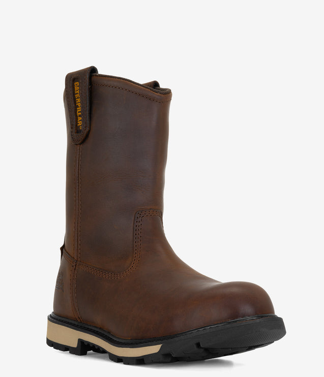 CAT Footwear 247 10" Welly Steel Toe Work Boot - Dark Brown