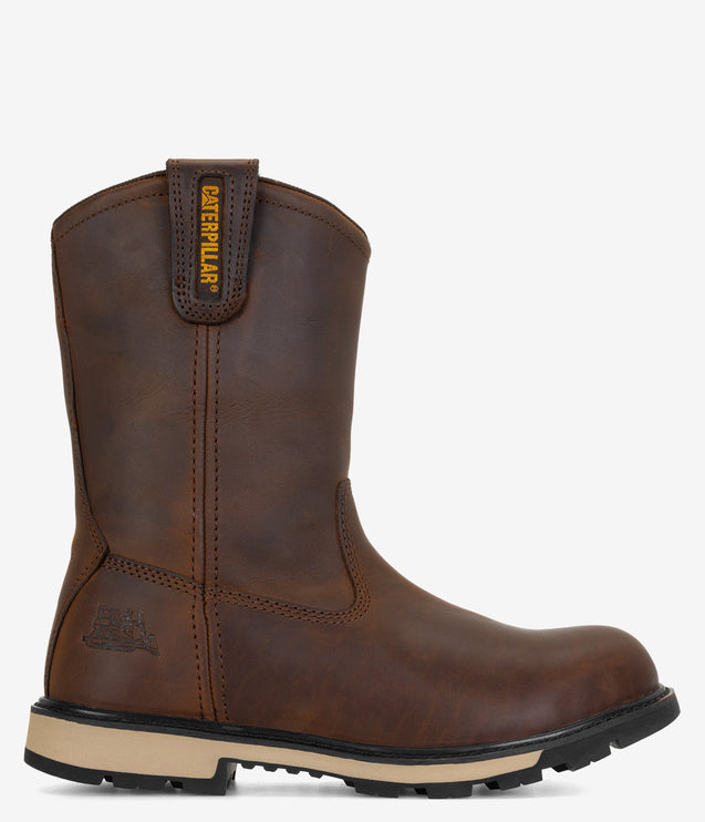 CAT Footwear 247 10" Welly Steel Toe Work Boot - Dark Brown