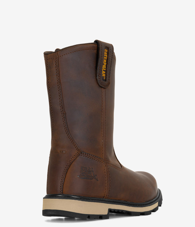 CAT Footwear 247 10" Welly Steel Toe Work Boot - Dark Brown