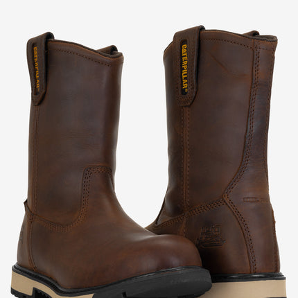 CAT Footwear 247 10" Welly Steel Toe Work Boot - Dark Brown