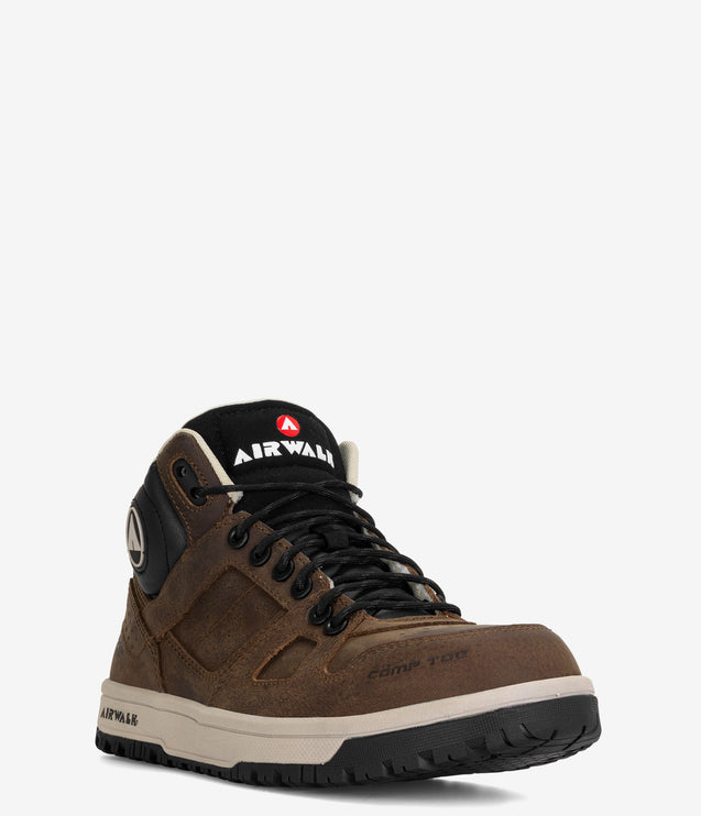 Airwalk Mongo Mid Composite Toe ESD Work Shoe - Brown