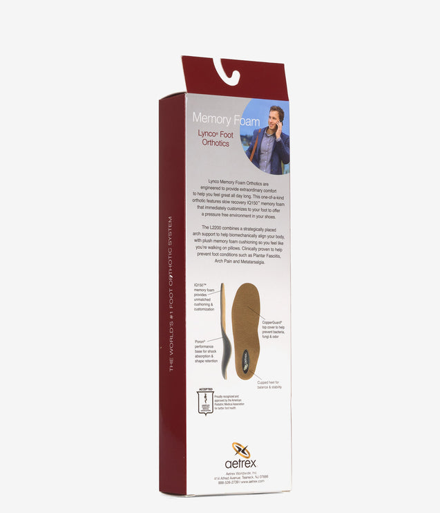 Aetrex Memory Foam Medium-High Arch Insole - No Color