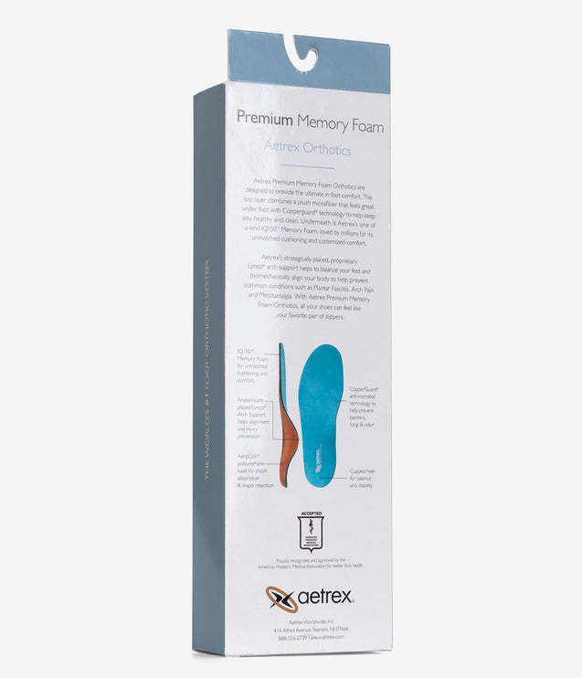 Aetrex Premium Extra Comfort Memory Foam Orthotics - No Color