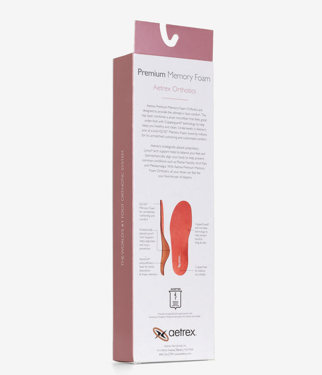 Aetrex Premium Extra Comfort Memory Foam Orthotics - No Color