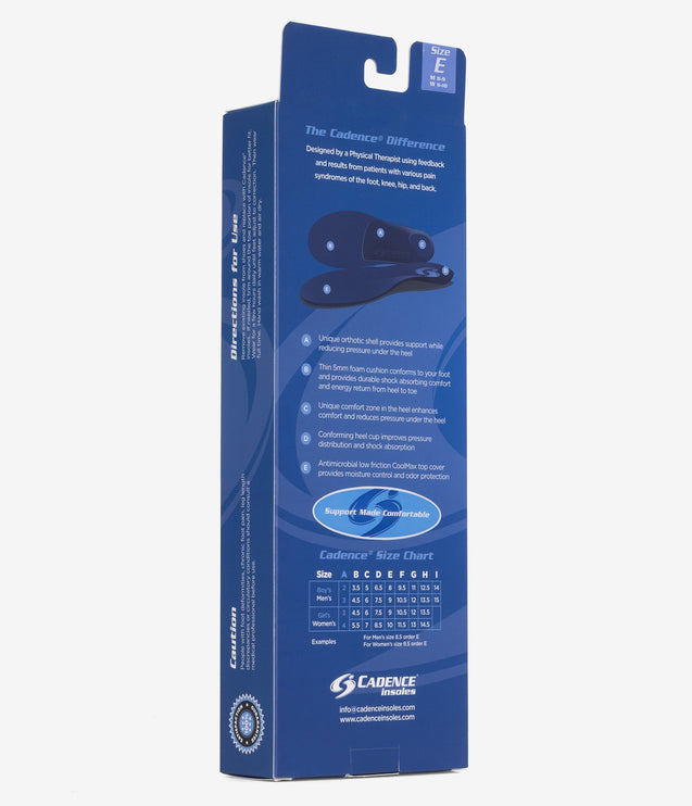 Cadence Low Arch Insole - Blue