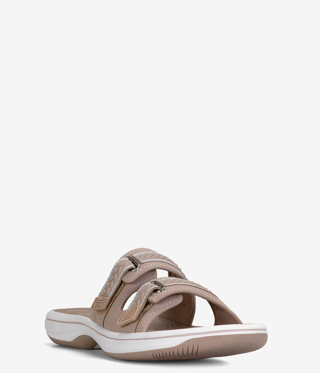Clarks Breezey Eve Slide Sandals - Sand