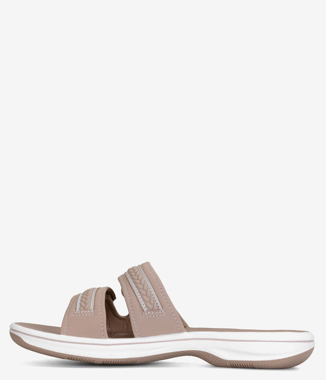 Clarks Breezey Eve Slide Sandals - Sand