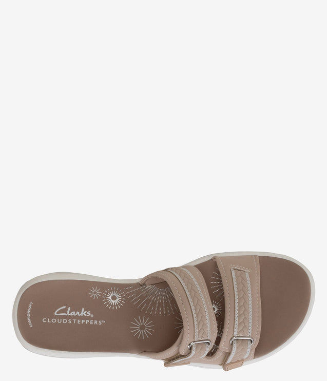 Clarks Breezey Eve Slide Sandals - Sand