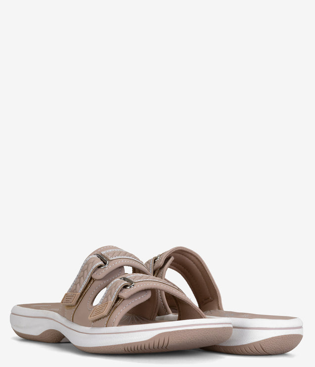 Clarks Breezey Eve Slide Sandals - Sand