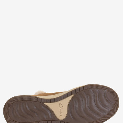 Clarks Breeze Fur Booties - Dark Tan