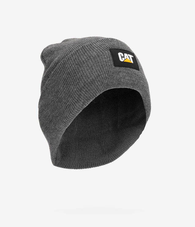 CAT Apparel Label Cuff Beanie - Dark Heather Grey