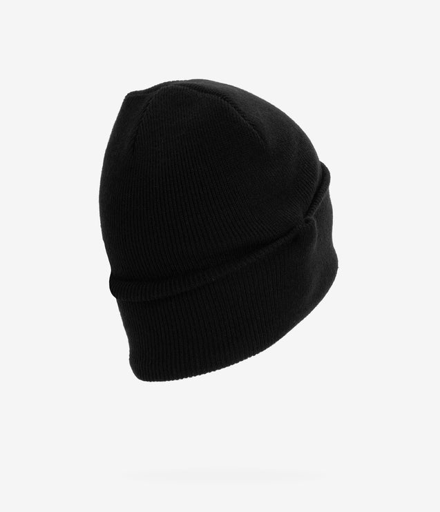CAT Apparel Label Cuff Beanie - Black