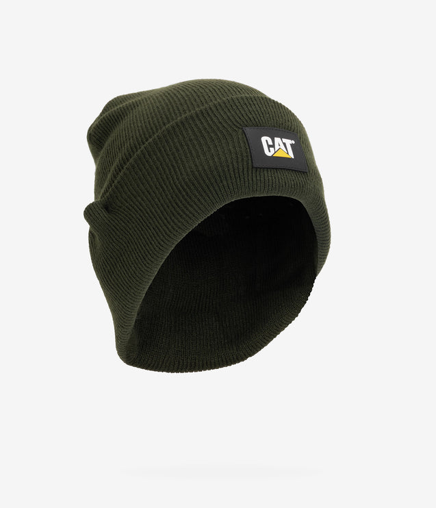 CAT Apparel Label Cuff Beanie - Army Moss