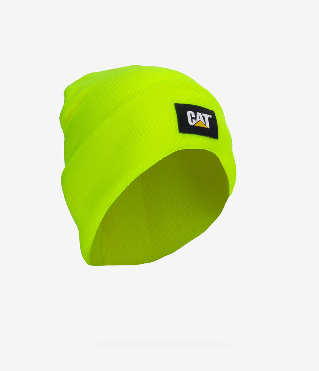 CAT Apparel Label Cuff Beanie - Hi-Vis Yellow